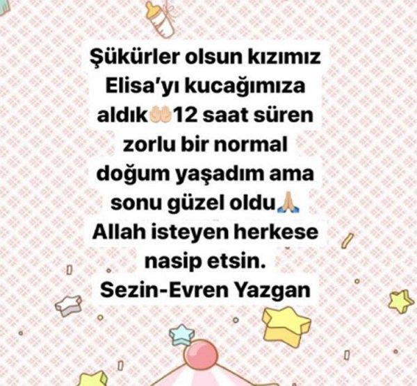 Mehmet Ali Erbil'in kızı Sezin doğurdu