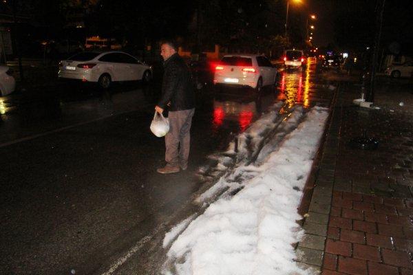 Doluyu kar sanan Antalyalıların sevinci yarım kaldı