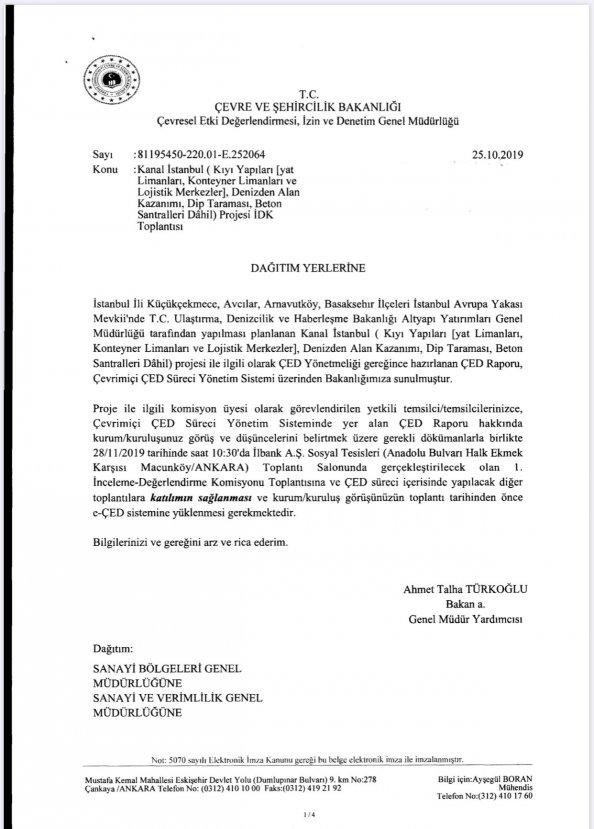 İBB: Kanal İstanbul'a 'evet' imzası atmadık