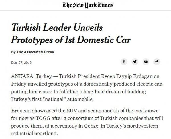 Dünya basınının gözü yerli otomobilde