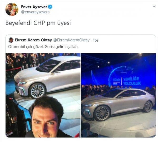Yerli otomobili beğendiği için linç edilen CHP'liler