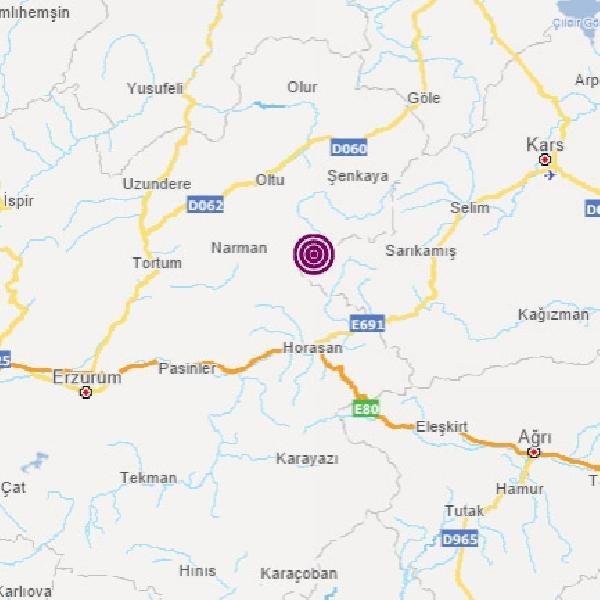 Kars'ta 4.2 büyüklüğünde deprem