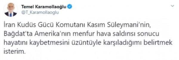 Temel Karamollaoğlu'na göre Kasım Süleymani şehit oldu