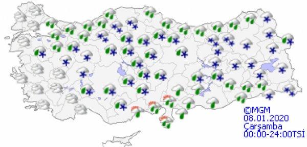 İstanbul'da yağış çarşambaya kadar sürecek