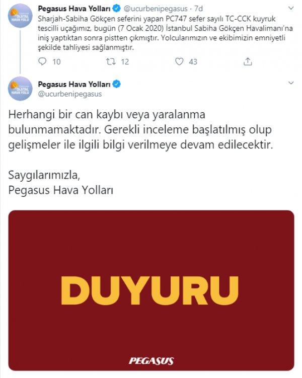 Sabiha Gökçen'de yolcu uçağı pistten çıktı