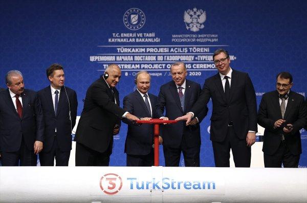 Erdoğan-Putin TürkAkım'ı birlikte açtı
