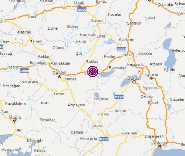 Denizli’de 3.7 büyüklüğünde deprem