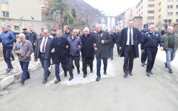 Artvin’de doğalgaz kazı çalışmaları durduruldu