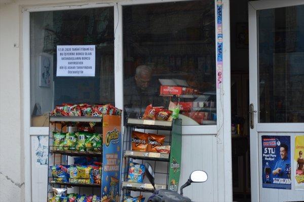 Samsun'da bir hayırsever bakkaldaki tüm borçları ödedi