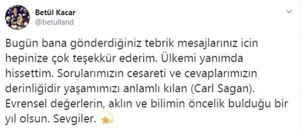 Betül Kaçar NASA ekibine kabul edildi