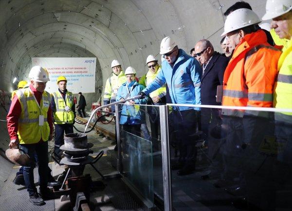 Havalimanı metrosunda ilk ray kaynağı