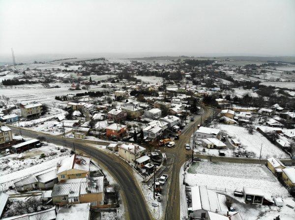 Silivri'de kar yağışı