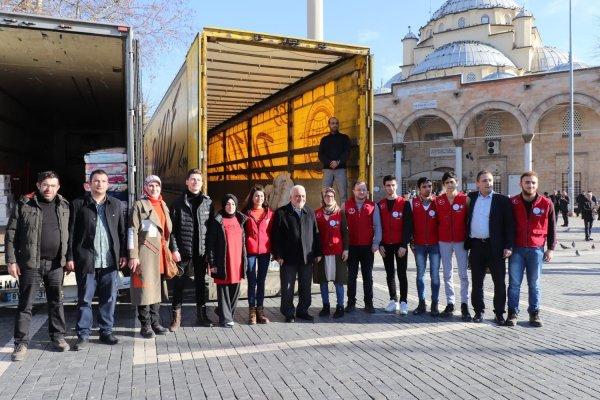 Depremzedelere montunu gönderdi