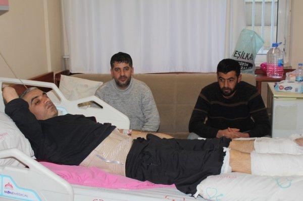 Depremden korkan adam, belinden ve bacaklarından oldu