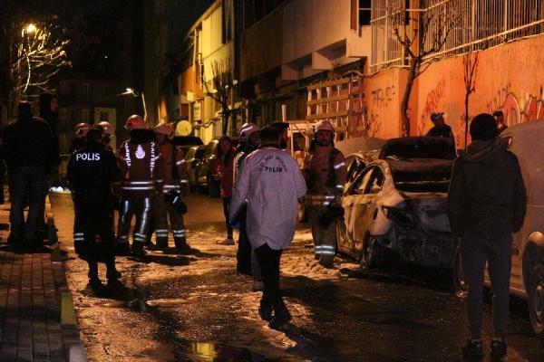 Şişli'de 18 aracın lastiği kesildi, 2 araç kundaklandı