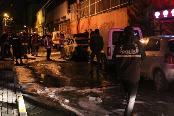 Şişli'de 18 aracın lastiği kesildi, 2 araç kundaklandı