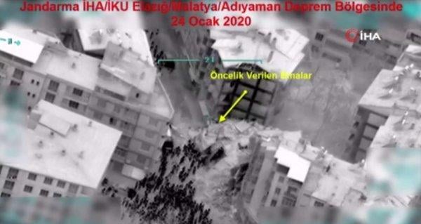 İHA'ların gözünden deprem bölgesi