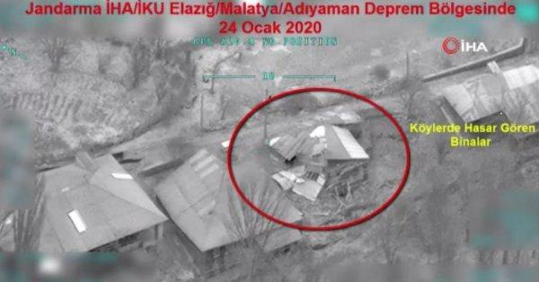 İHA'ların gözünden deprem bölgesi