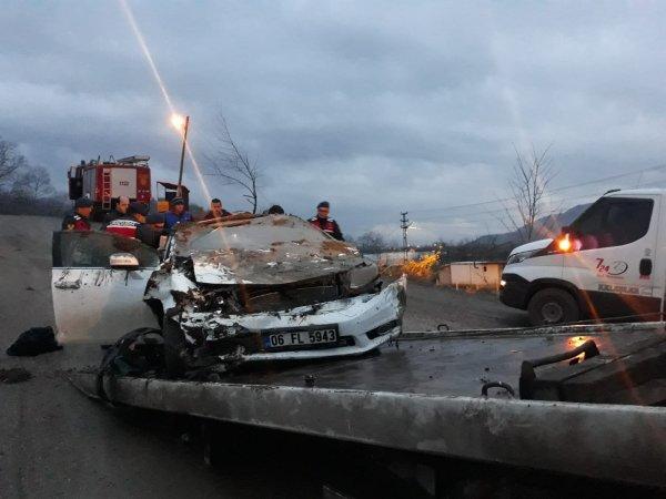 Zonguldak'ta araç şarampole uçtu: 1'i bebek 5 yaralı