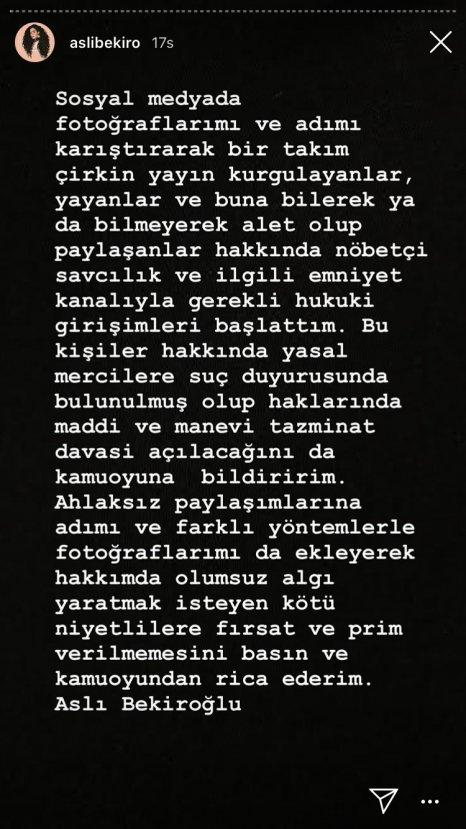 Aslı Bekiroğlu'dan ifşa görüntüleri hakkında açıklama