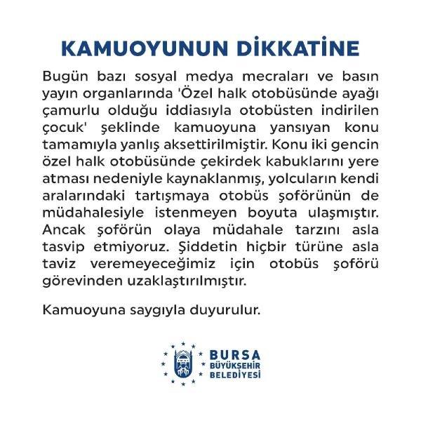 Çocukları otobüsten atan şoför görevden alındı