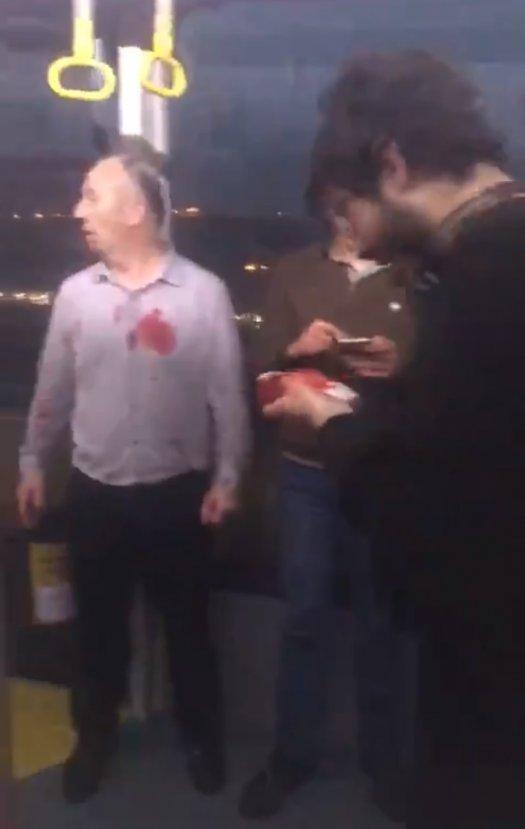 Kaza sonrası çekilen kanlı görüntüler