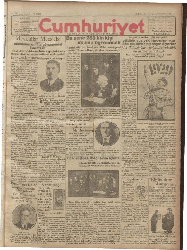 1928-1942 yıllarından 18.422 cilt gazete paylaşıma açıldı