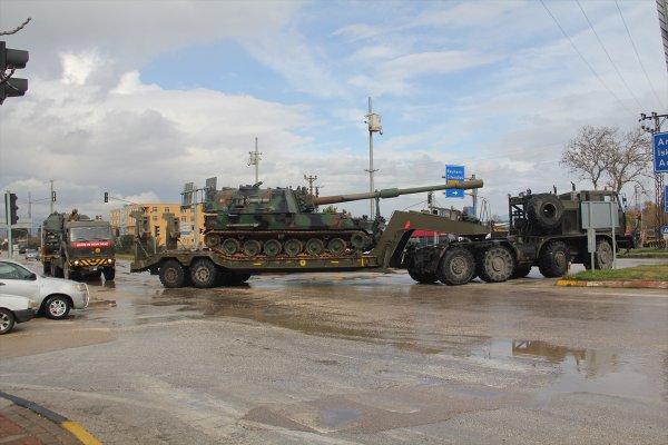 Suriye sınırına askeri sevkiyat bugün de devam etti