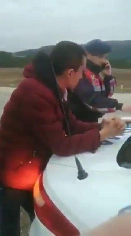 Sinop'ta alkollü sürücü jandarmayı tehdit etti