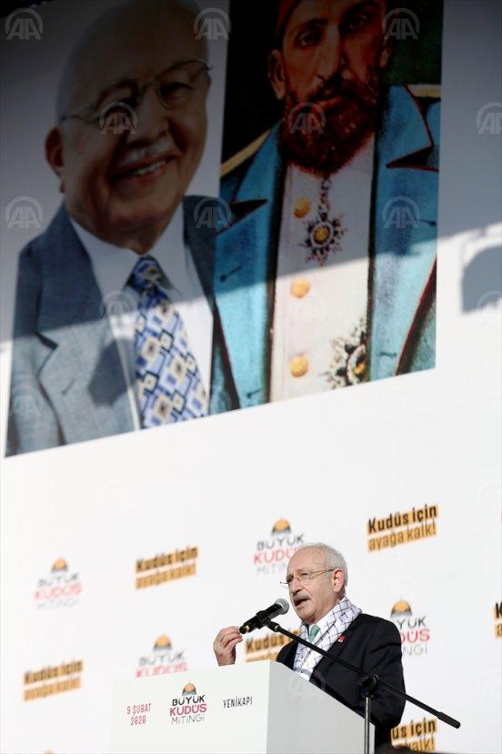 Kılıçdaroğlu Büyük Kudüs Mitingi'ne katıldı