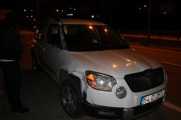 Sakarya'da yayaya önce otomobil sonra kamyon çarptı