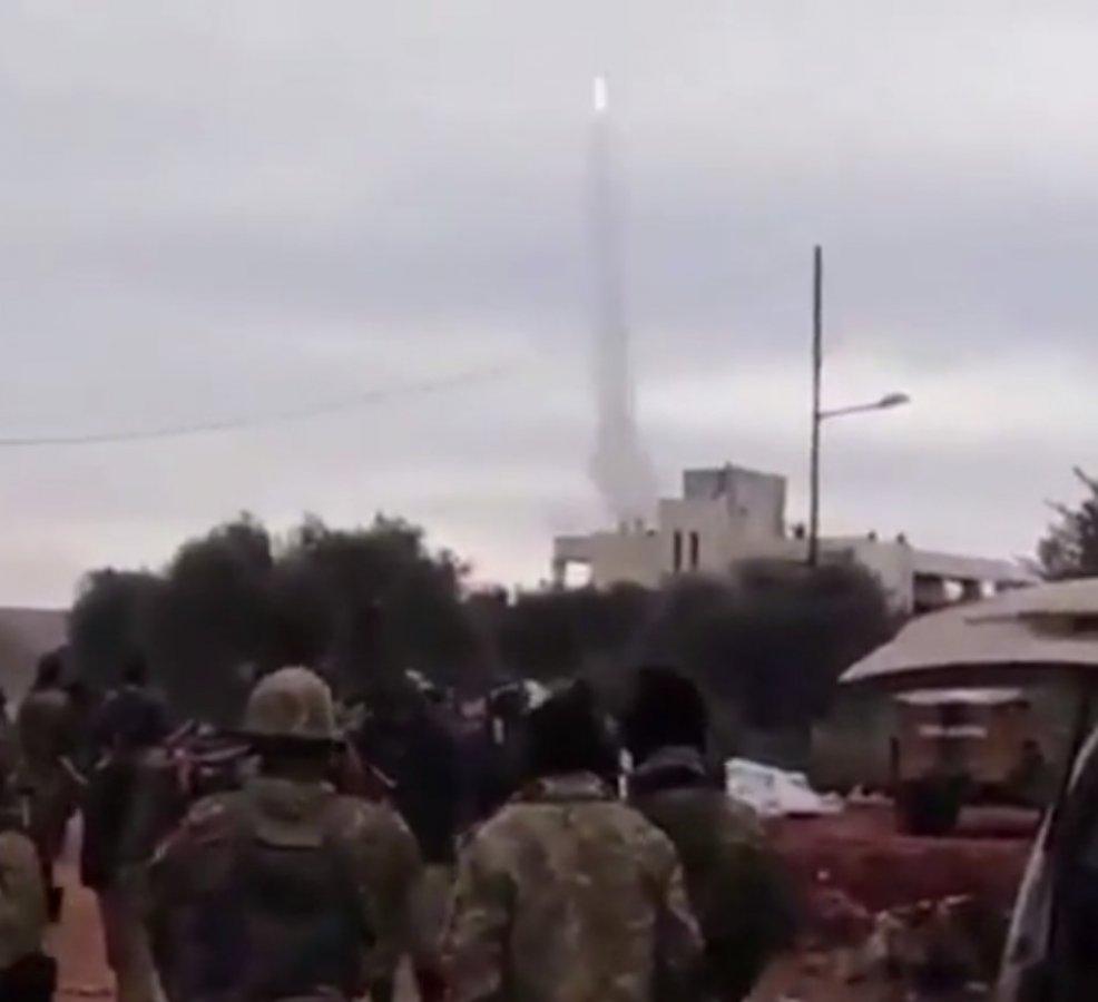 SMO'nun, Esad'ın helikopterini düşürdüğü anın görüntüsü