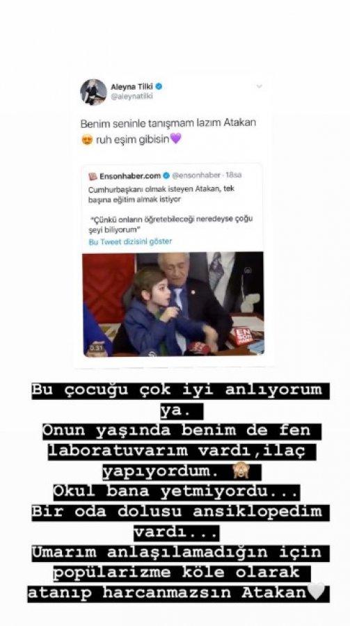 Aleyna Tilki'den Atakan Kayalar paylaşımı