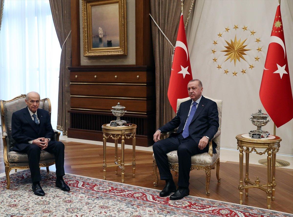 Erdoğan ile Bahçeli Külliye'de bir araya geldi