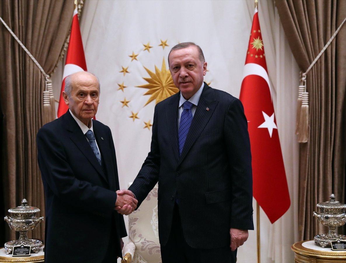 Erdoğan ile Bahçeli Külliye'de bir araya geldi