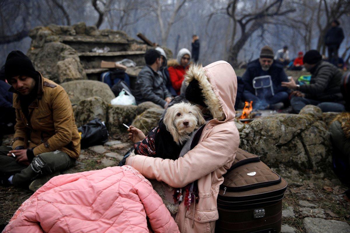 Köpeğiyle Avrupa'ya geçmeye çalışan göçmen