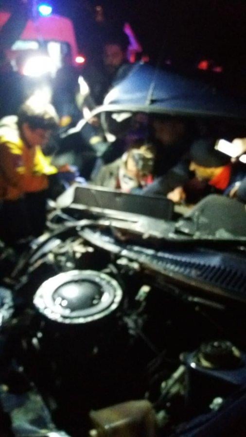 Giresun'da ters yöne giren araç tıra çarptı