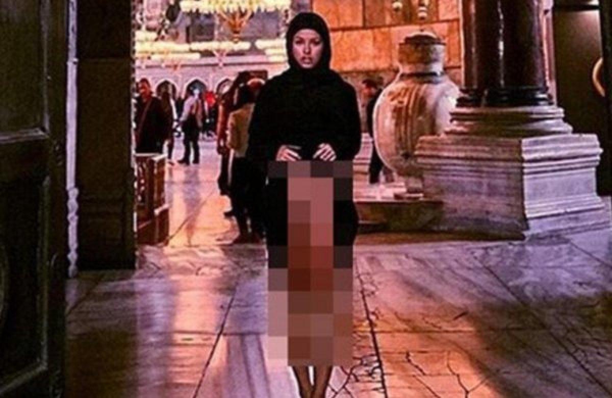 Ayasofya'da çıplak poz veren mankene yakalama kararı