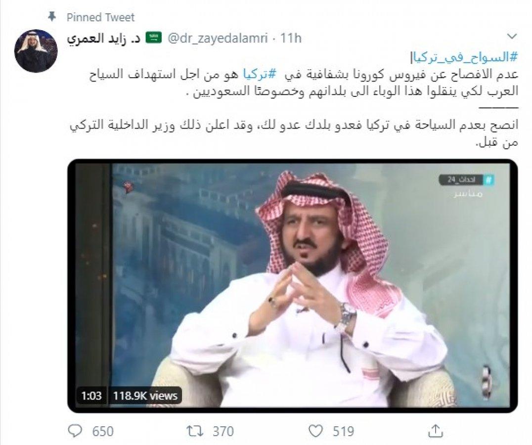 Suudi kanalı koronavirüs salgınında Türkiye’yi suçladı