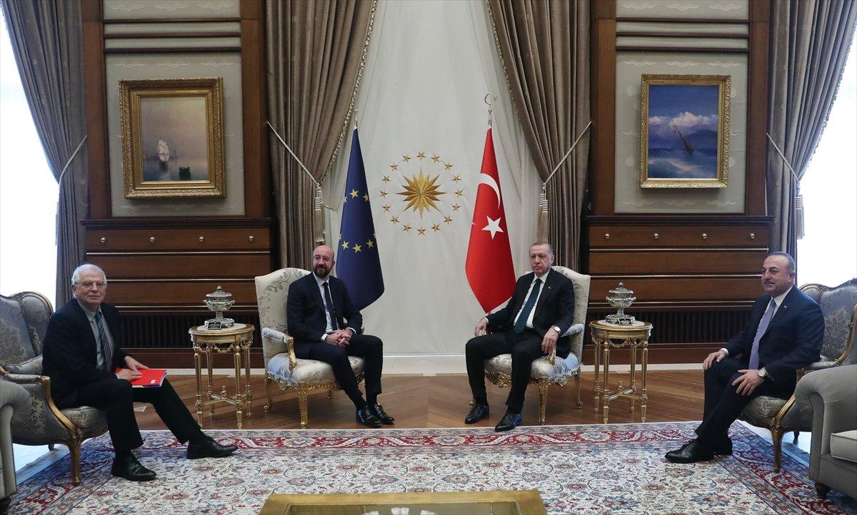 Cumhurbaşkanı Erdoğan, Michel'i kabul etti