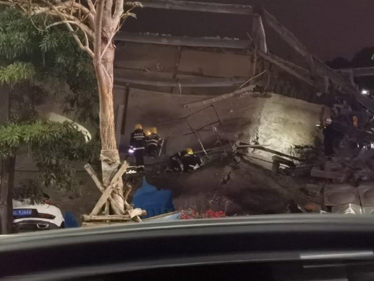 Çin'de korona hastalarının bulunduğu otel çöktü