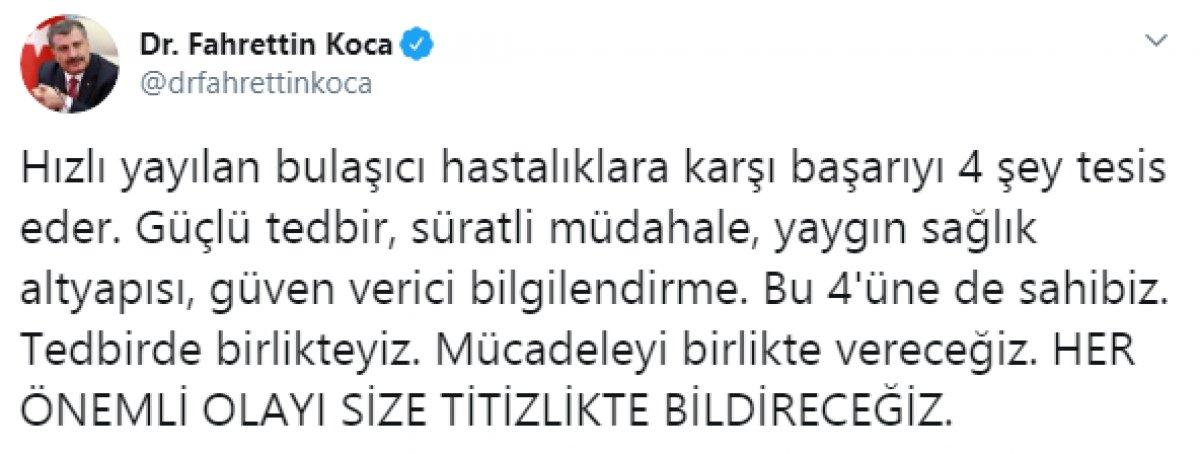Bakan Koca: Mücadeleyi birlikte vereceğiz