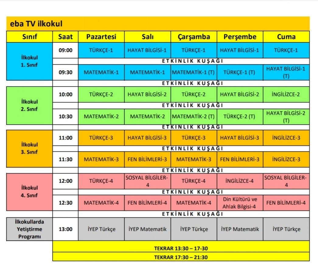 Uzaktan eğitim programı açıklandı