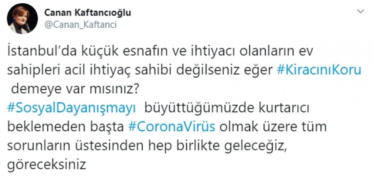 Canan Kaftancıoğlu'ndan kira kampanyası