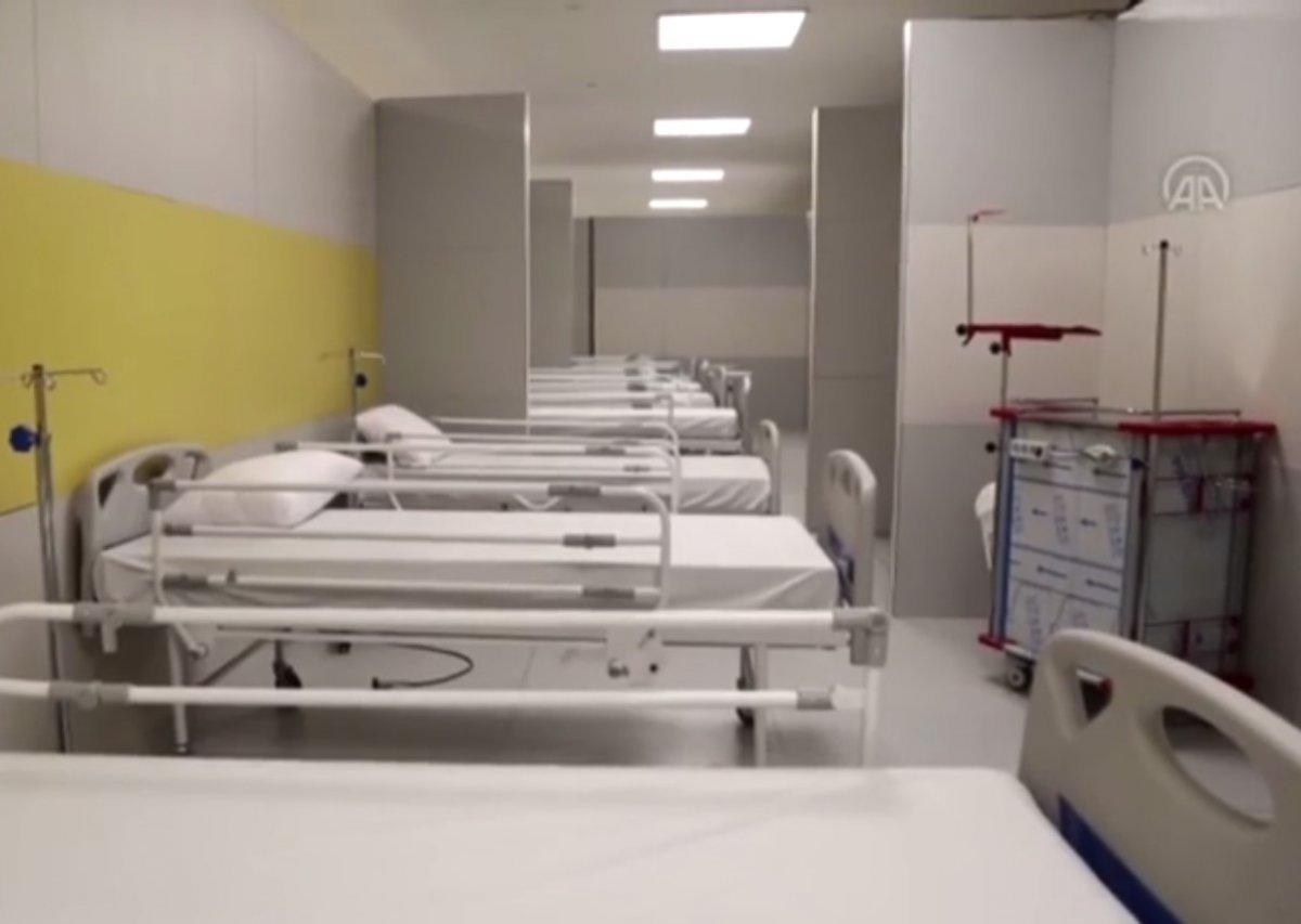 İran'da fuar alanları ile spor salonları hastane oluyor