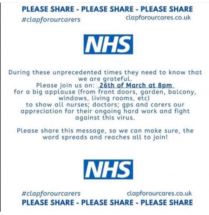 İngiliz hükümetinden sağlıkçılara alkış desteği çağrısı