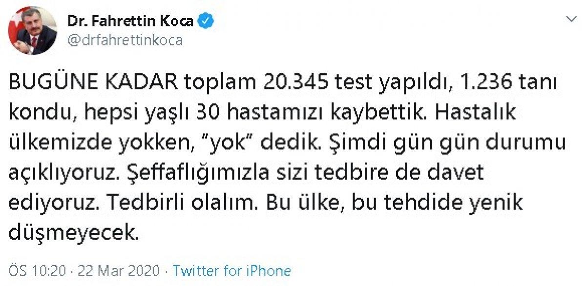 Bakan Koca: Koronavirüsten 9 hastayı daha kaybettik