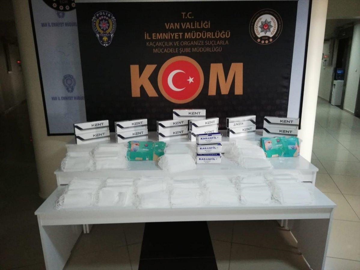 Van'da gümrük kaçağı 1.500 tıbbi maske ele geçirildi