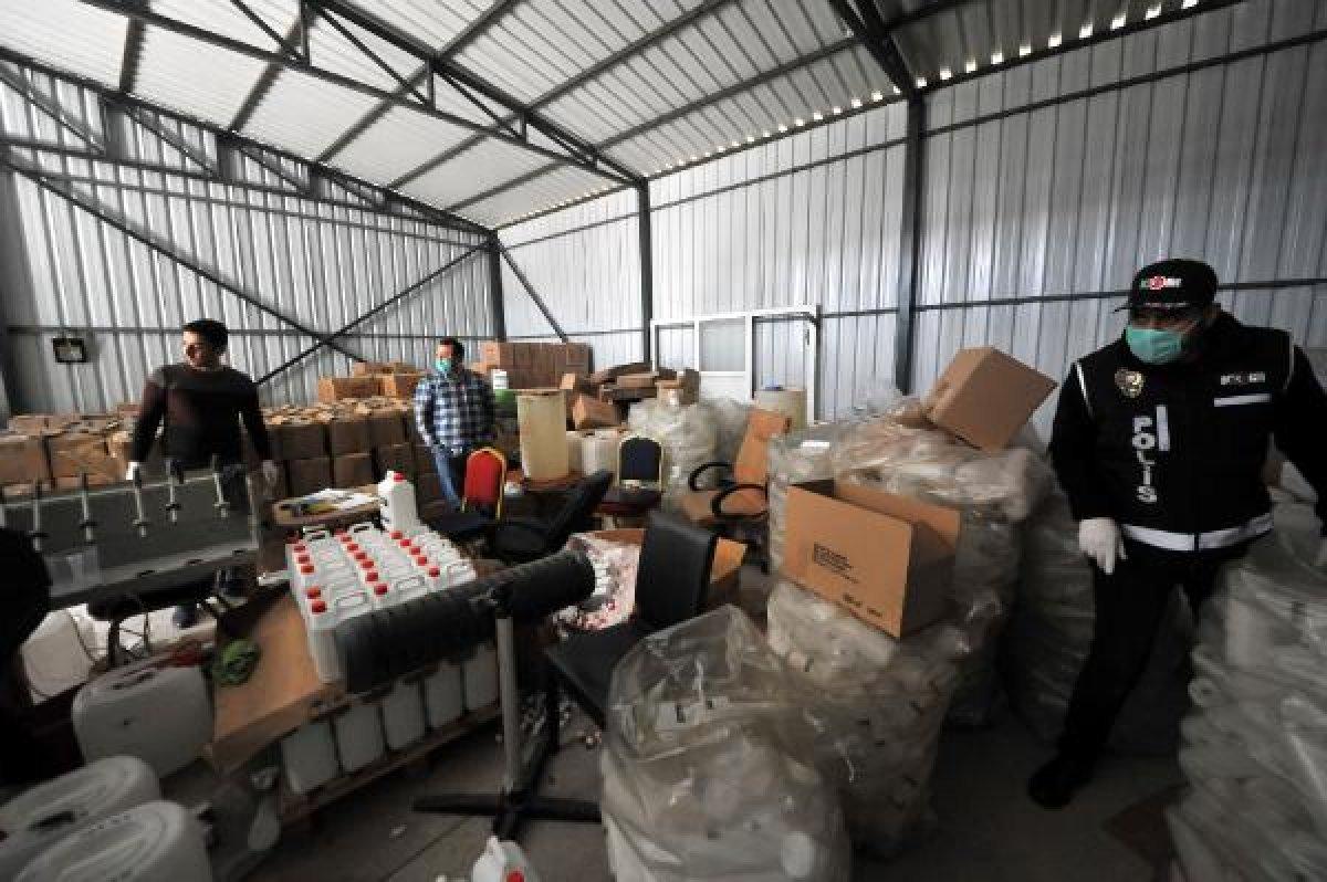 Kaçak 20 ton dezenfektan üreten şüpheliler serbest kaldı