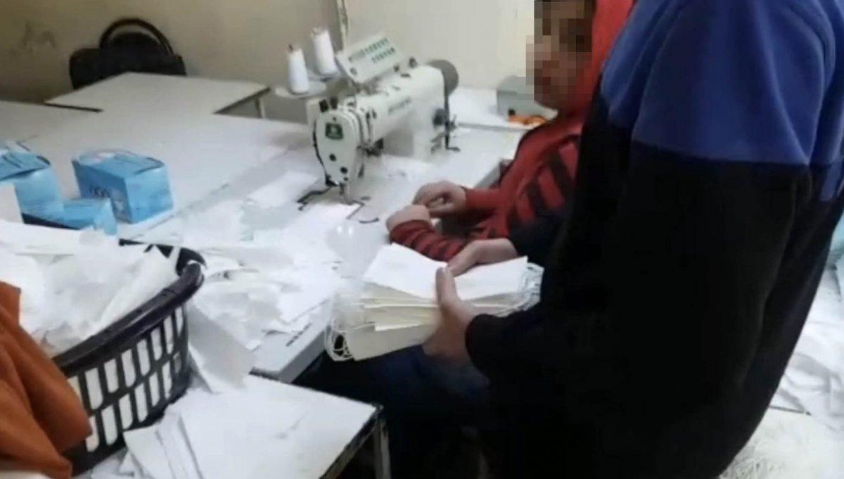 İstanbul'da 1 milyon adet sahte maske üreten atölyeye baskın